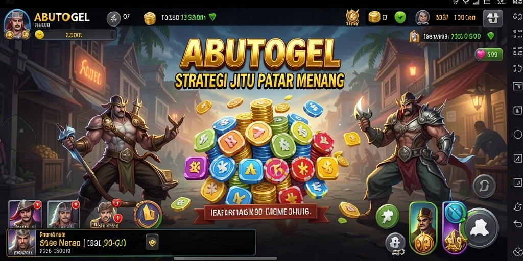 Tampilan gameplay ABUTOGEL dengan aksi strategi mendebarkan.