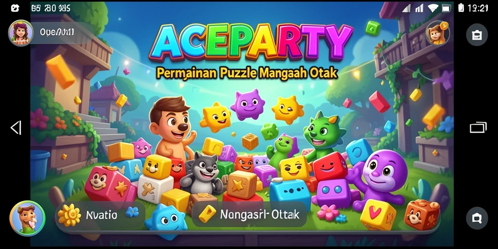 Screenshot gameplay ACEPARTY menampilkan tantangan puzzle seru.