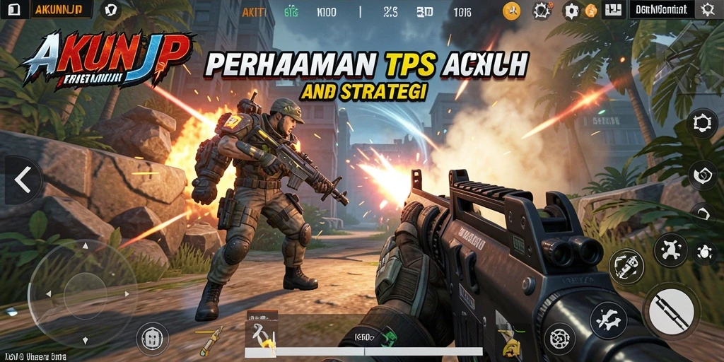 Gameplay AKUNJP menampilkan aksi seru dalam mode TPS.