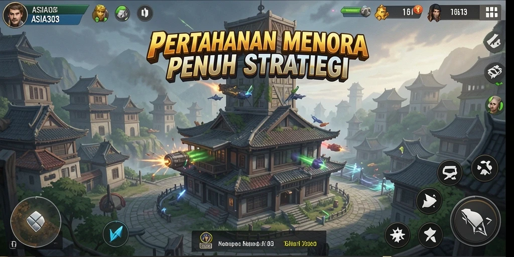 Tampilan gameplay mendebarkan dari ASIA303 saat melawan gelombang musuh.