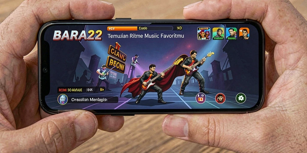 Tampilan gameplay BARA22 yang penuh warna dan interaktif.