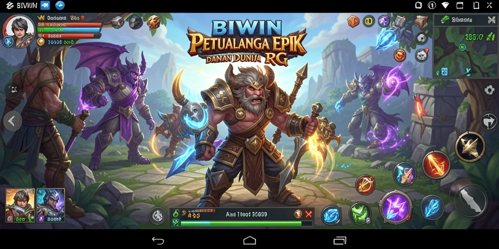 Tangkapan layar game BIWIN menunjukkan aksi pertempuran yang mendebarkan di dunia RPG.