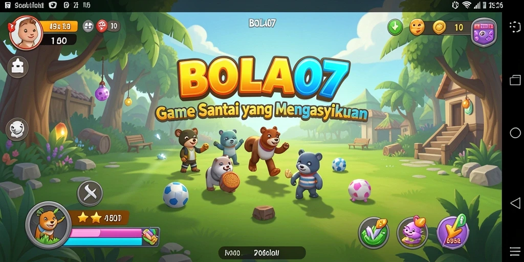 Screenshot menunjukkan gameplay seru dan menawan dari BOLA07.