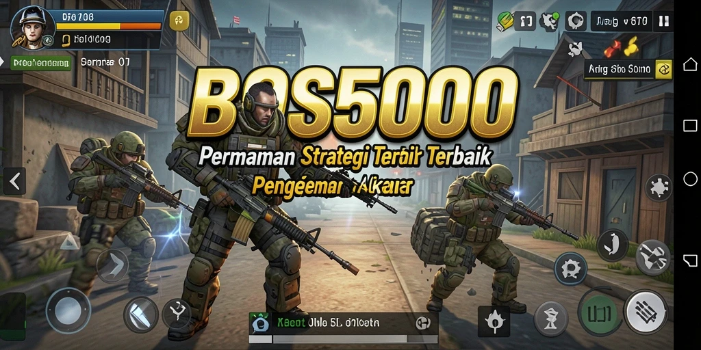 Tampilan menarik dari gameplay strategi di BOS5000.