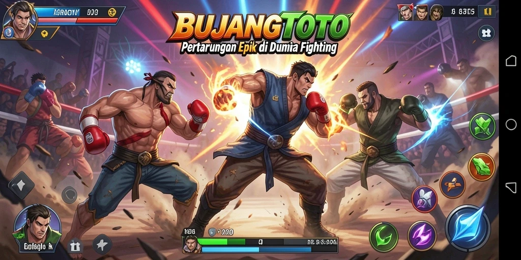 Gameplay seru dengan pertarungan karakter yang memukau.