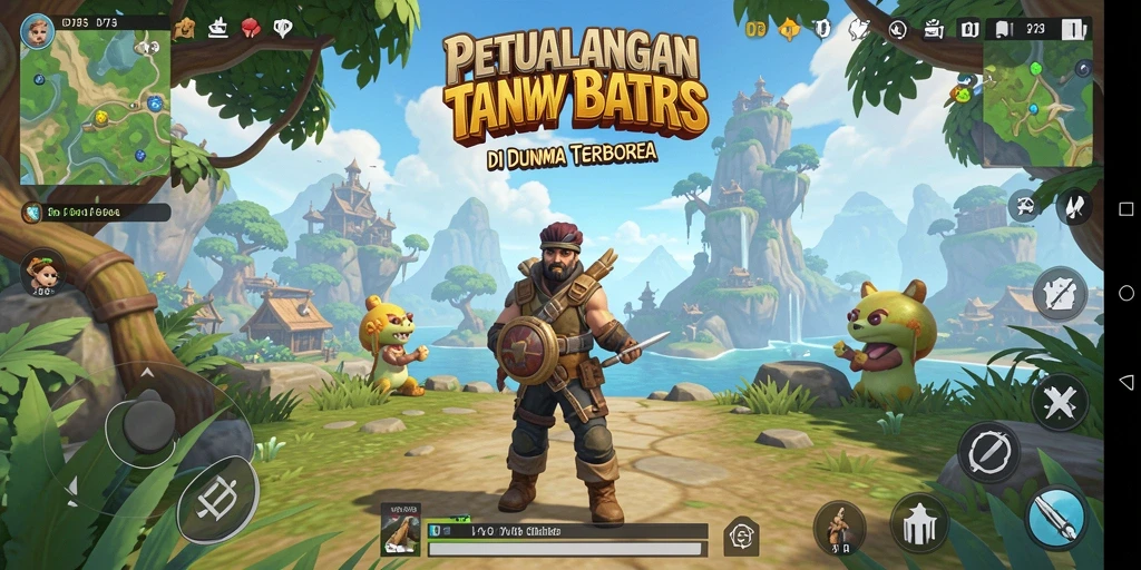 Screenshot D73 menunjukkan momen eksplorasi yang mendebarkan dalam dunia terbuka.
