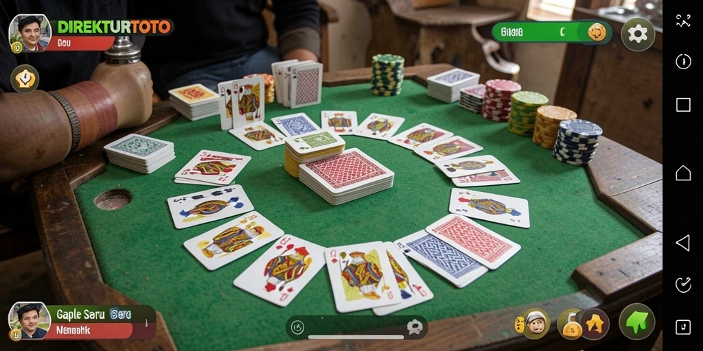 Tampilan gameplay seru permainan Gaple di DIREKTURTOTO.