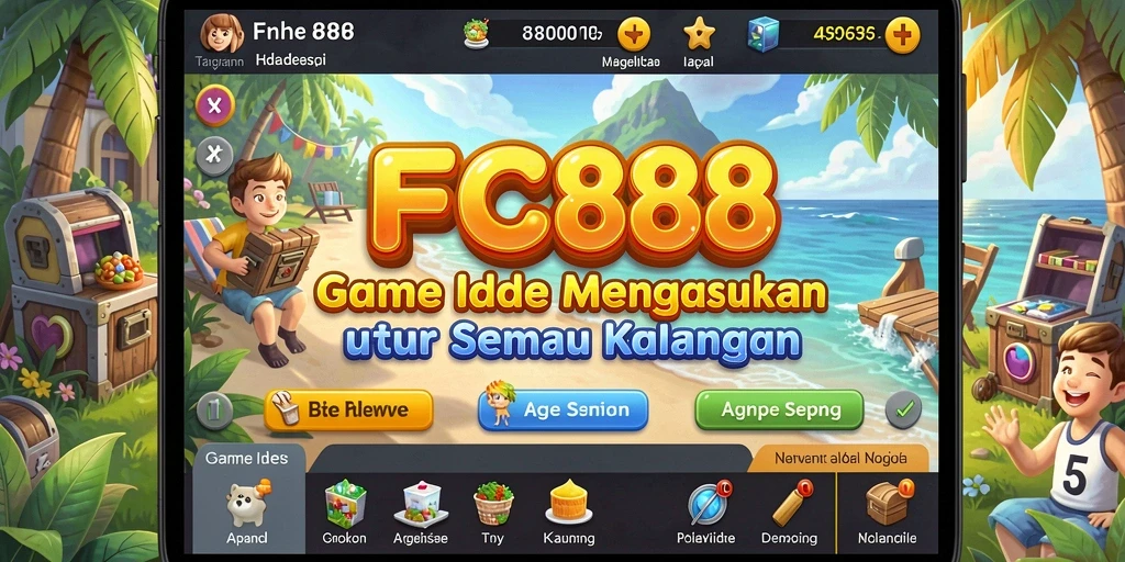 Tampilan gameplay FC888 yang menawan dengan nuansa santai.