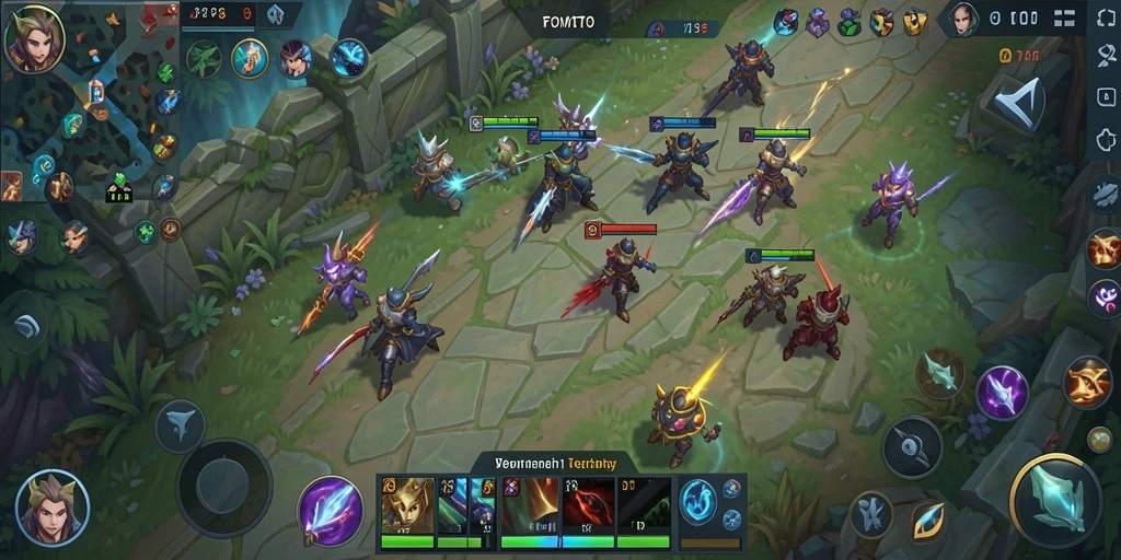 Tampilan menarik dari gameplay FOMOTOTO dengan pertempuran seru.