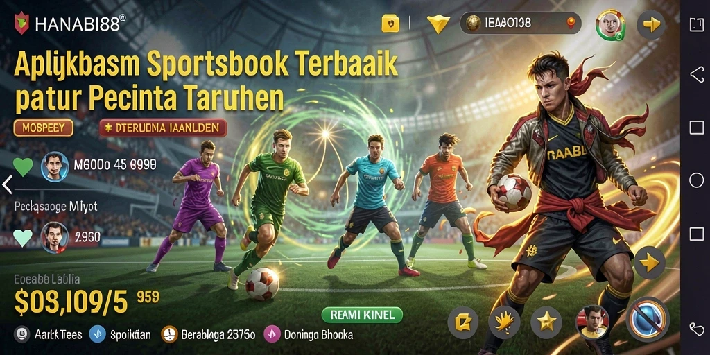 Tampilan menarik dan interaktif dari gameplay Sportsbook HANABI88.