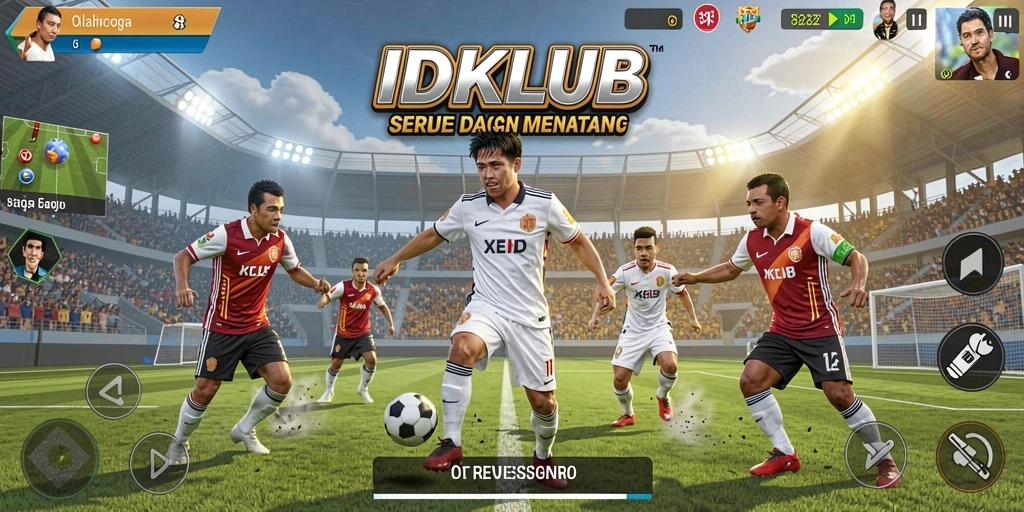 Tampilan gameplay seru dalam IDKLUB dengan beragam olahraga.
