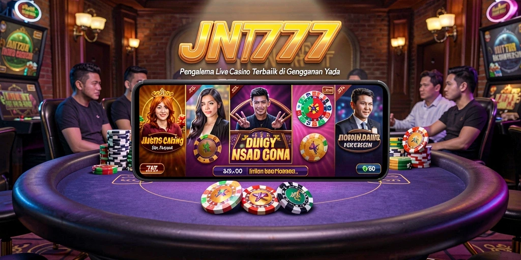 Tampilan gameplay Live Casino yang menegangkan dan interaktif di JNT777.