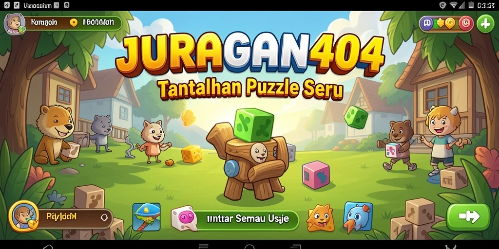 Gameplay menarik JURAGAN404 dengan berbagai teka-teki menantang.