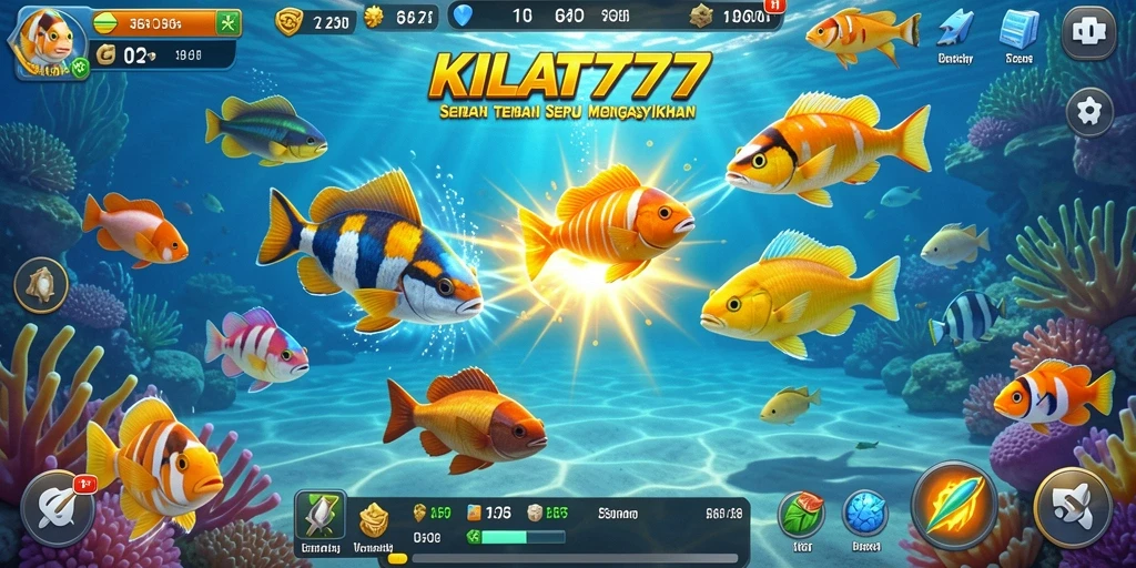 Tampilan menarik dari gameplay Tembak Ikan KILAT777.
