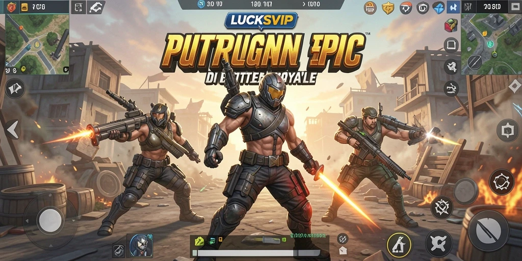 Tampilan gameplay seru dari LUCKSVIP Battle Royale.