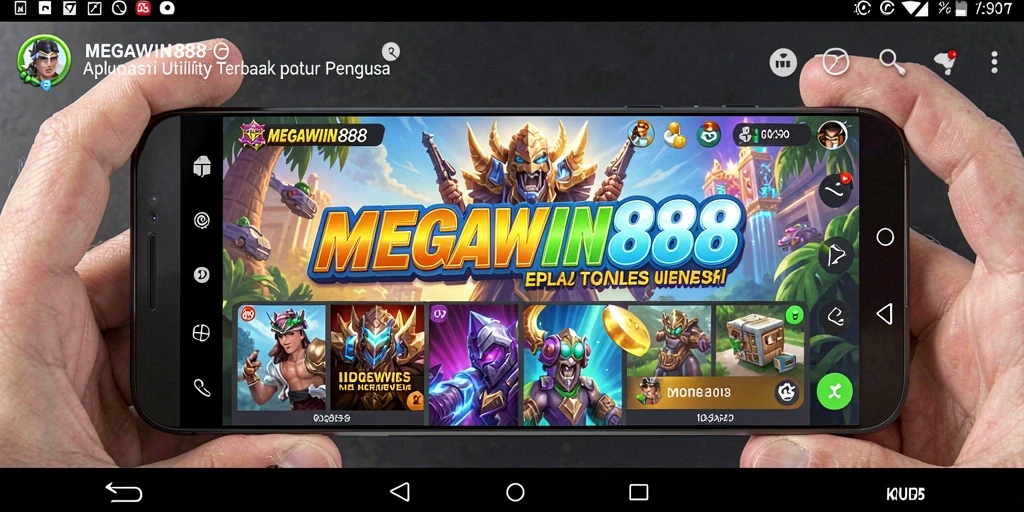 Screenshot utama MEGAWIN888 menunjukkan fitur pengoptimalan sistem yang efisien.