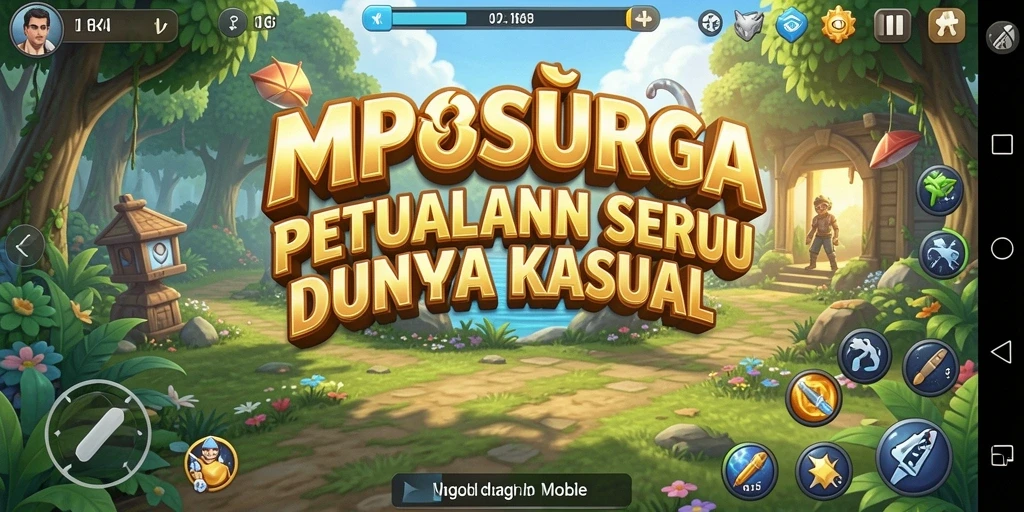 Tampilan gameplay menyenangkan di MPOSURGA dengan karakter menarik.