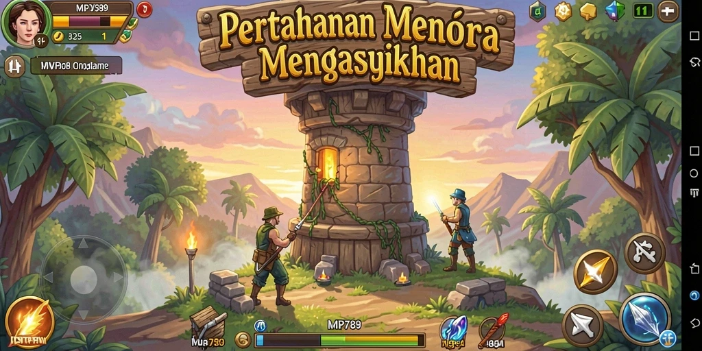 Tampilan gameplay MVP789 dengan strategi Tower Defense yang menantang.