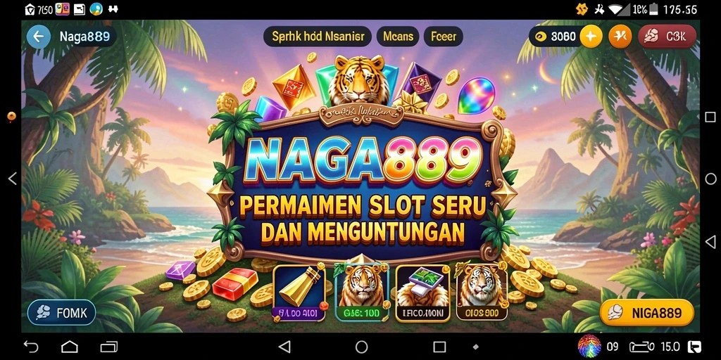 Screenshot gameplay NAGA889 menunjukkan keseruan permainan slot yang menegangkan.