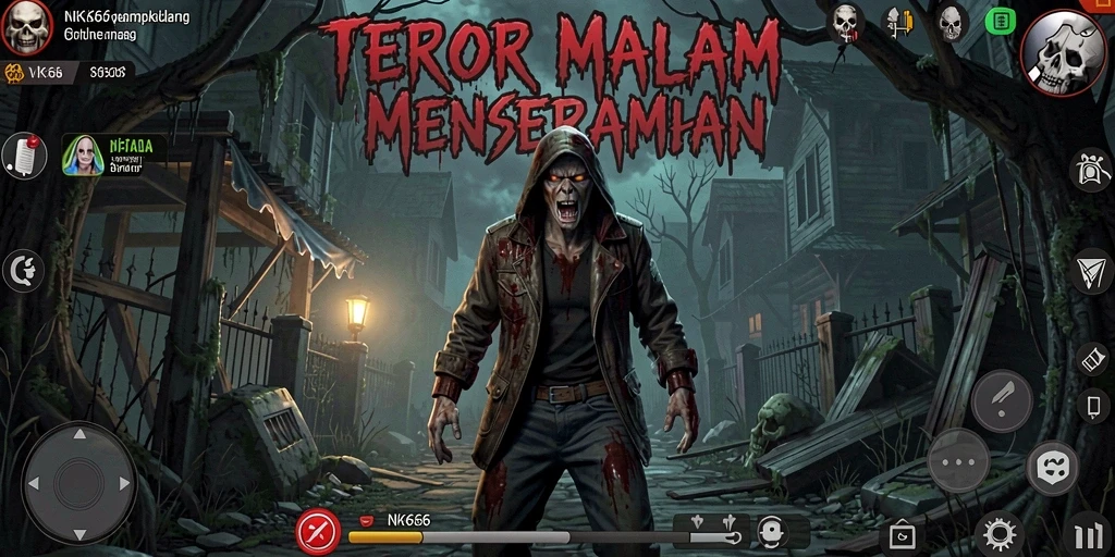 Gameplay NK666 menampilkan suasana mencekam dengan elemen horor yang kuat.