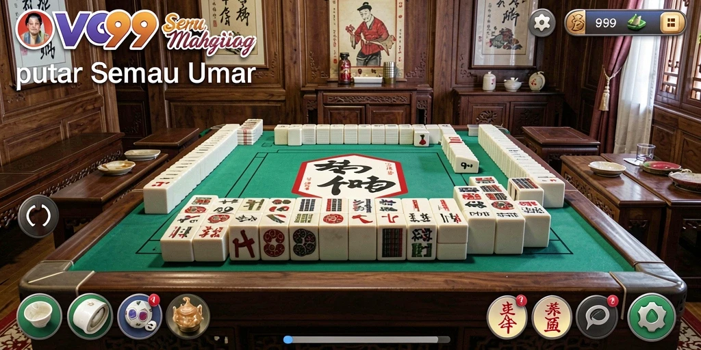 Tampilan gameplay Mahjong seru dan menantang di OVO99.