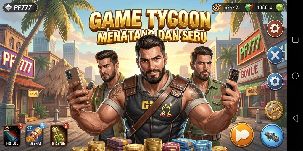 Screenshot gameplay PF777 yang menunjukkan aksi seru dalam mengelola bisnis.