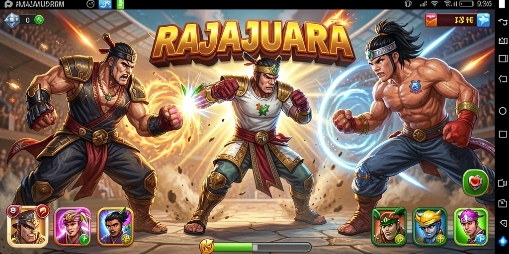 Tampilan gameplay seru dan penuh warna di RAJAJUARA.