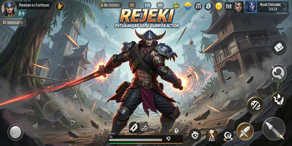 Tampilan gameplay seru dari REJEKI yang penuh aksi dan tantangan.