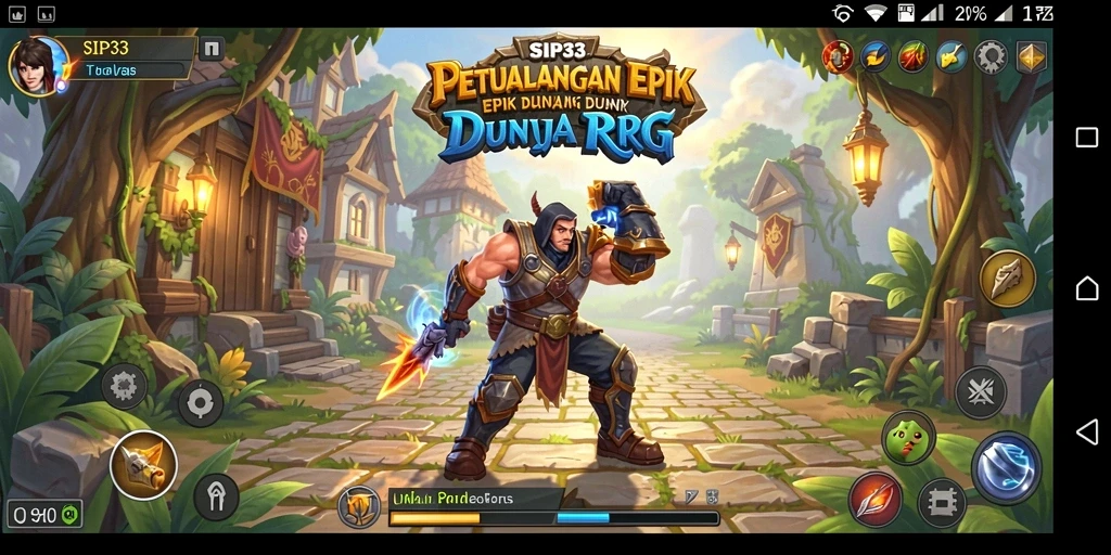 Screenshot gameplay SIP33 yang menampilkan aksi RPG yang mendebarkan.
