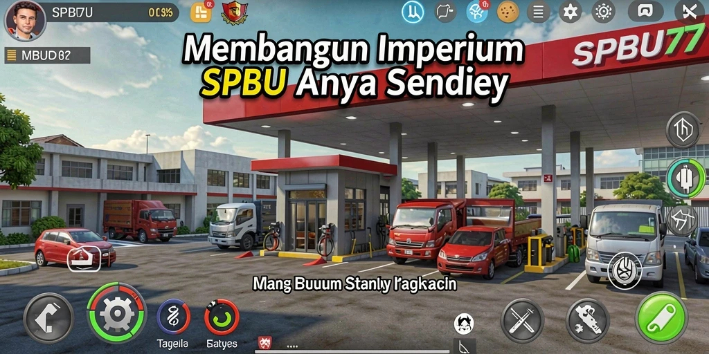 Tampilan gameplay SPBU77 dengan strategi Tycoon yang mendebarkan.