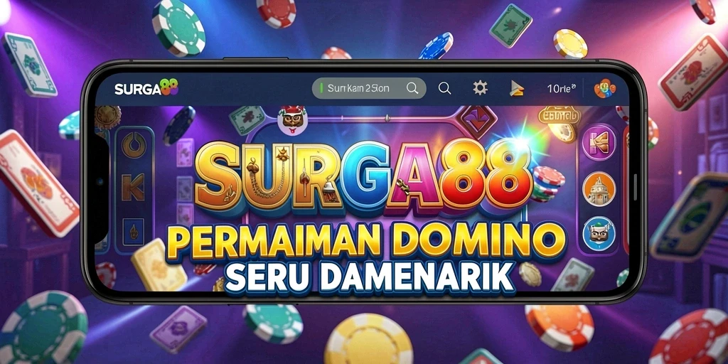 Tampilan gameplay seru dari aplikasi Domino SURGA88.
