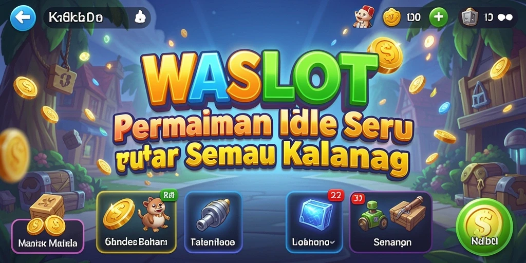 Screenshot utama WASLOT menampilkan gameplay Idle yang mengasyikkan.