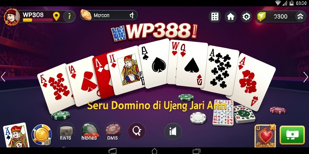Tampilan gameplay seru dalam aplikasi domino WP888.